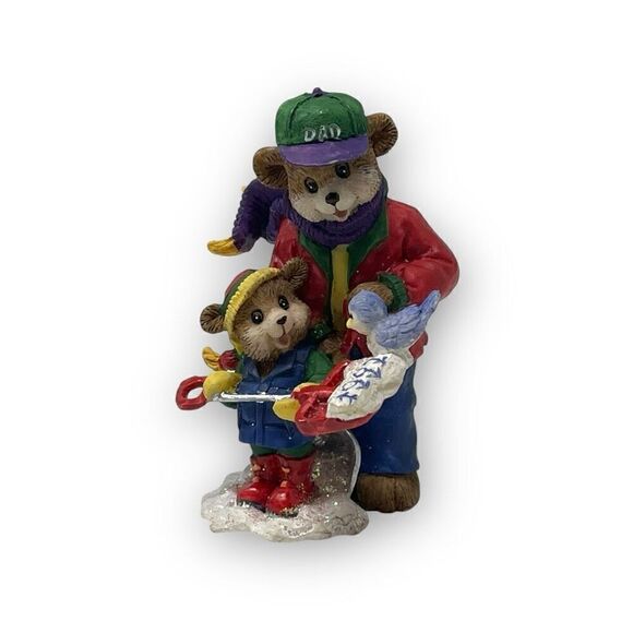 Vintage Lot of 5 Ceramic Christmas Ornaments Santa Bear Snowman AGC Summit - Picture 6 of 13